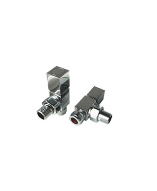 Square Chrome Angled Valves