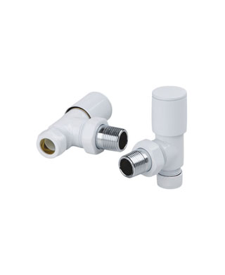 White Angled Valves